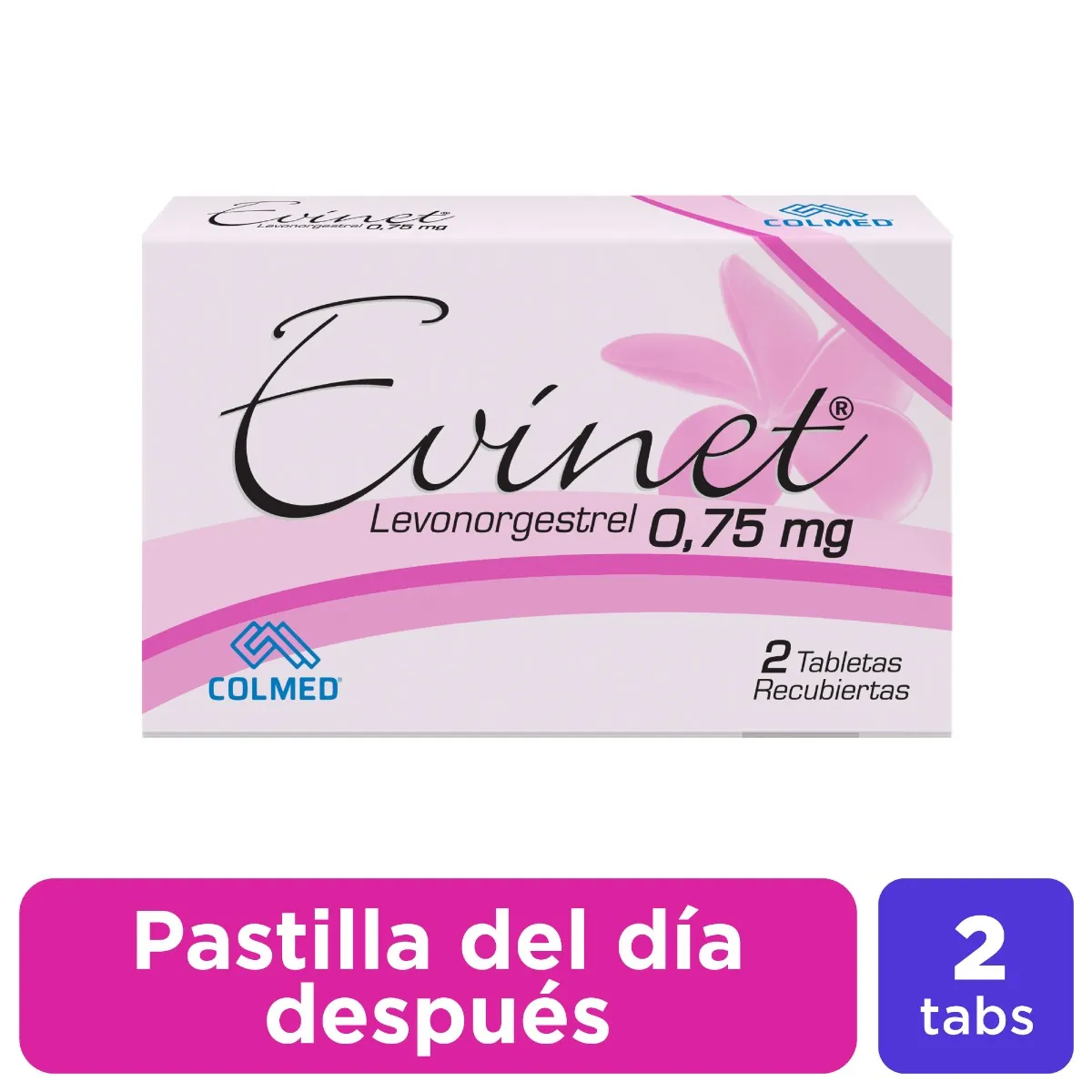 EVINET 0,75MG CAJA X 2 TABLETAS (COLMED)