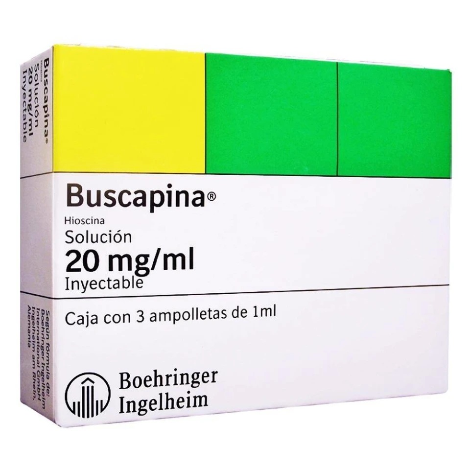 BUSCAPINA SOLUCION INYECTABLE 20 MG CAJA X 3 AMPOLLA (SANOFI)