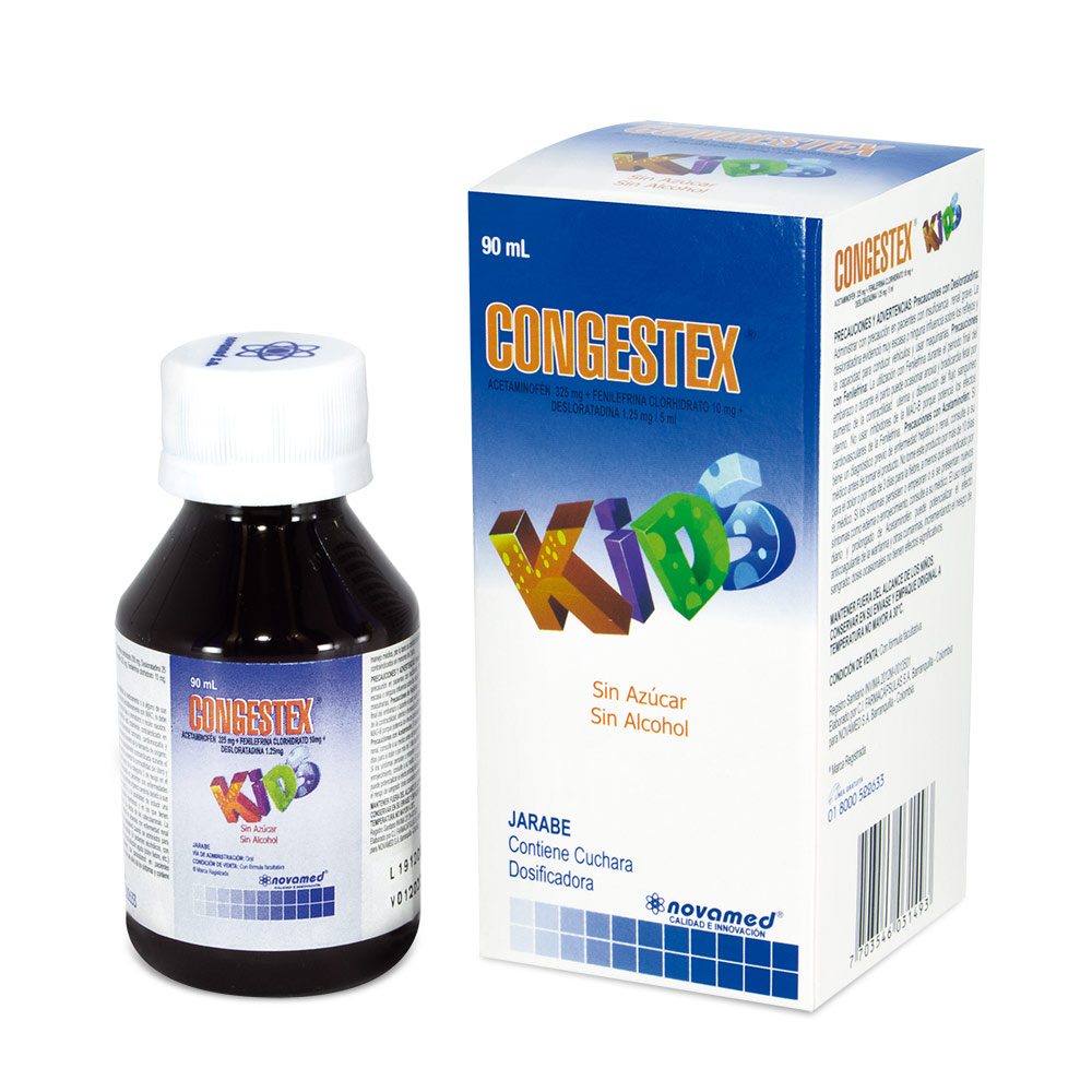 CONGESTEX KIDS SIN AZUCAR FRASCO X 90 ML (NOVAMED)