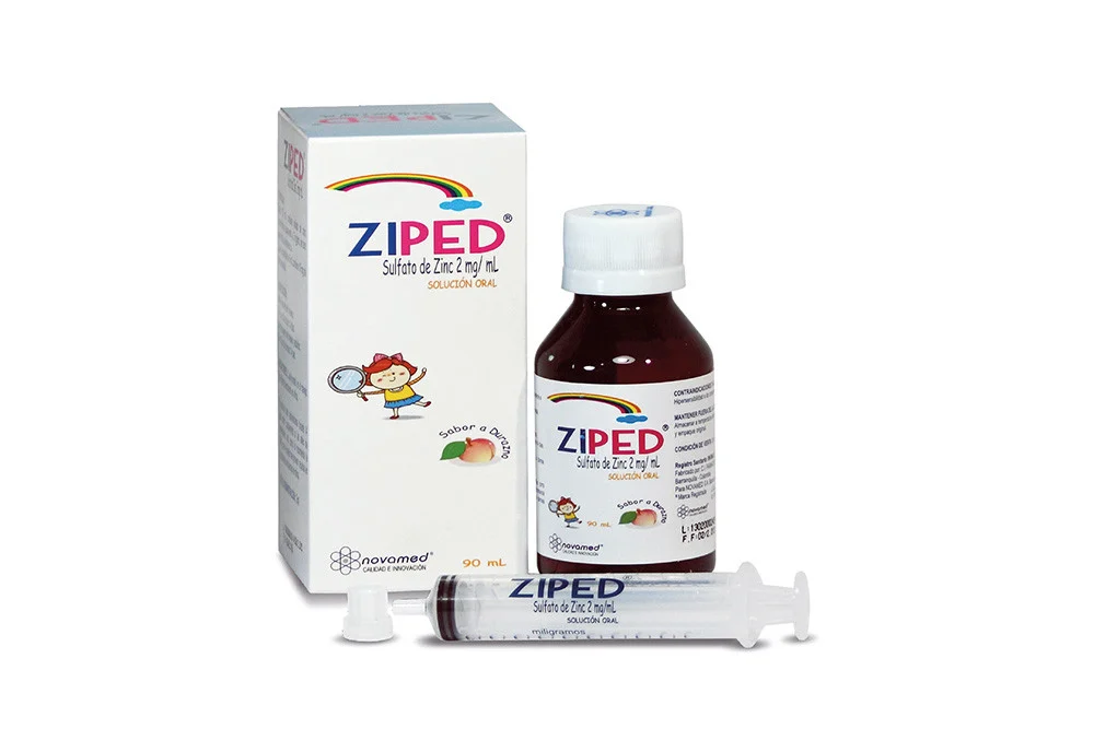 ZIPED 2 MG SOLUCION ORAL SABOR DURAZNOFRASCO X 90 ML