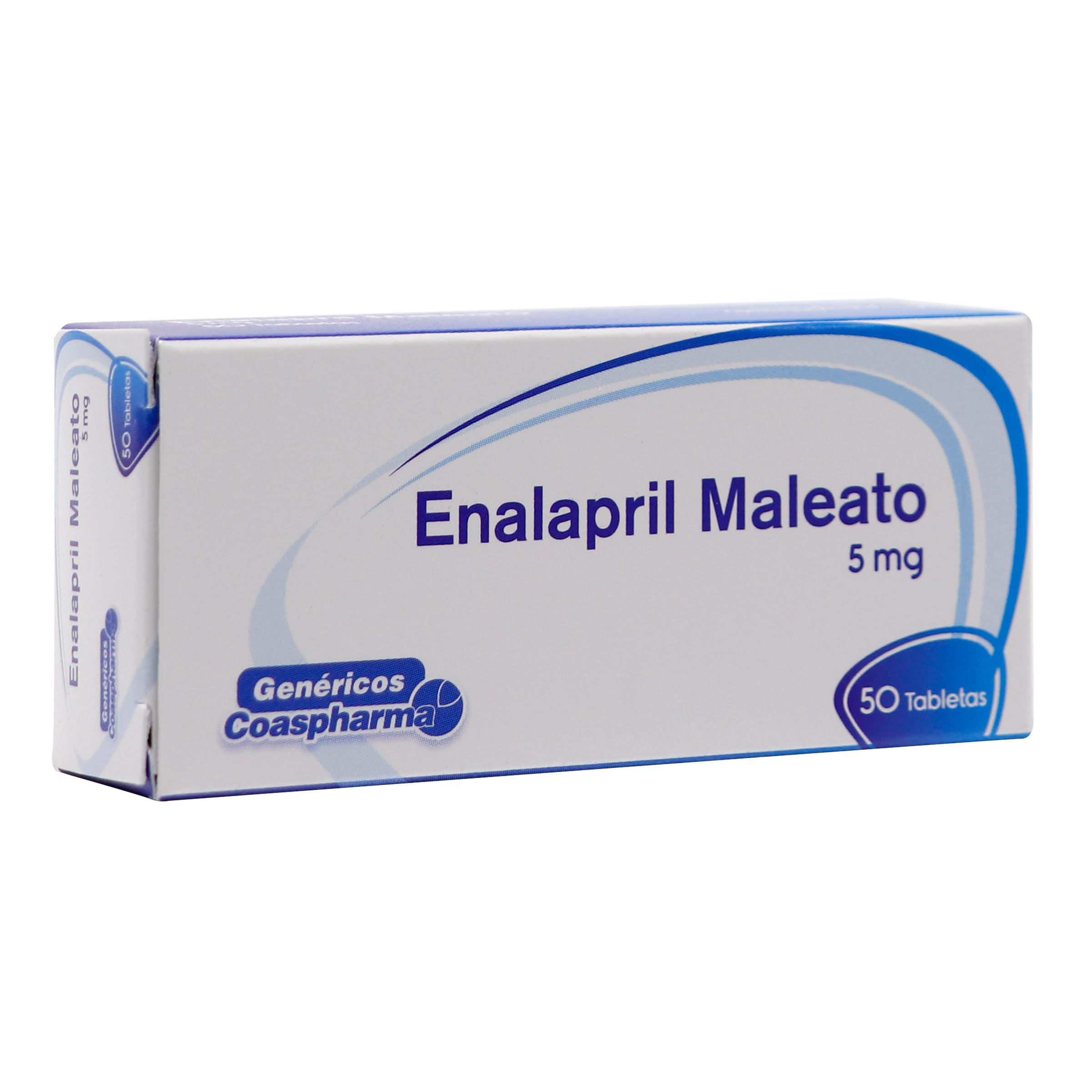 ENALAPRIL MALEATO 5 MG CAJA X 50 TABLETAS #  (COASPHARMA)