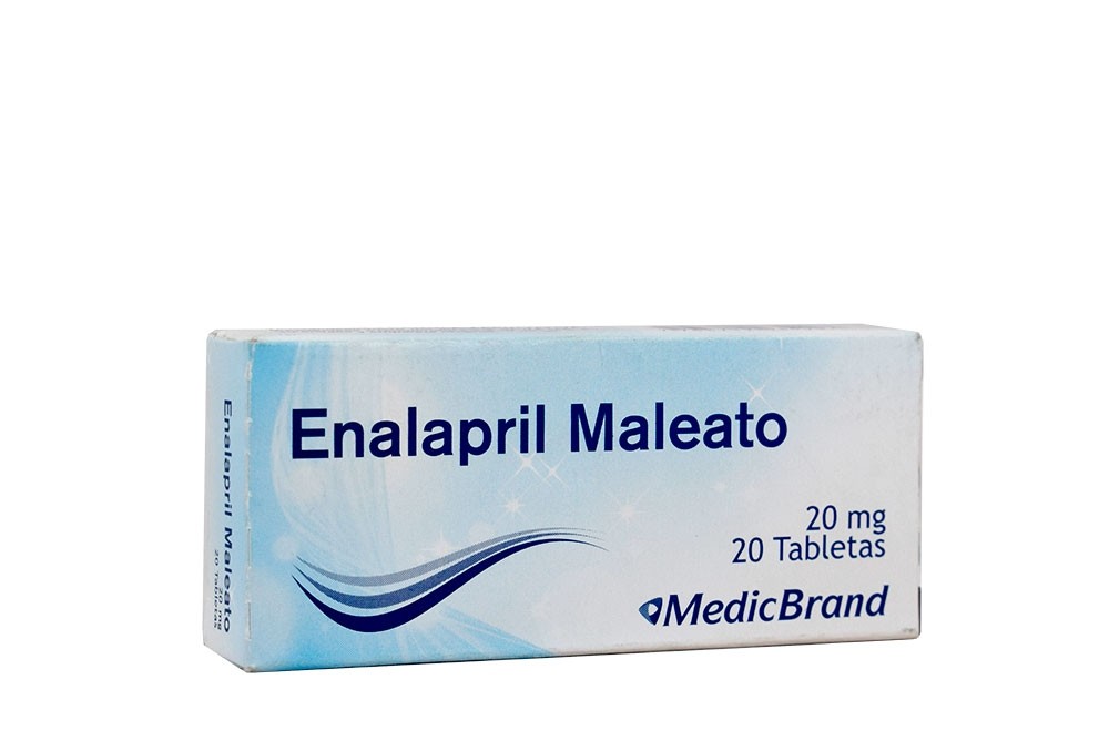 ENALAPRIL MALEATO 20 MG CAJA X 20 TABLETAS (MEDIC BRAND)