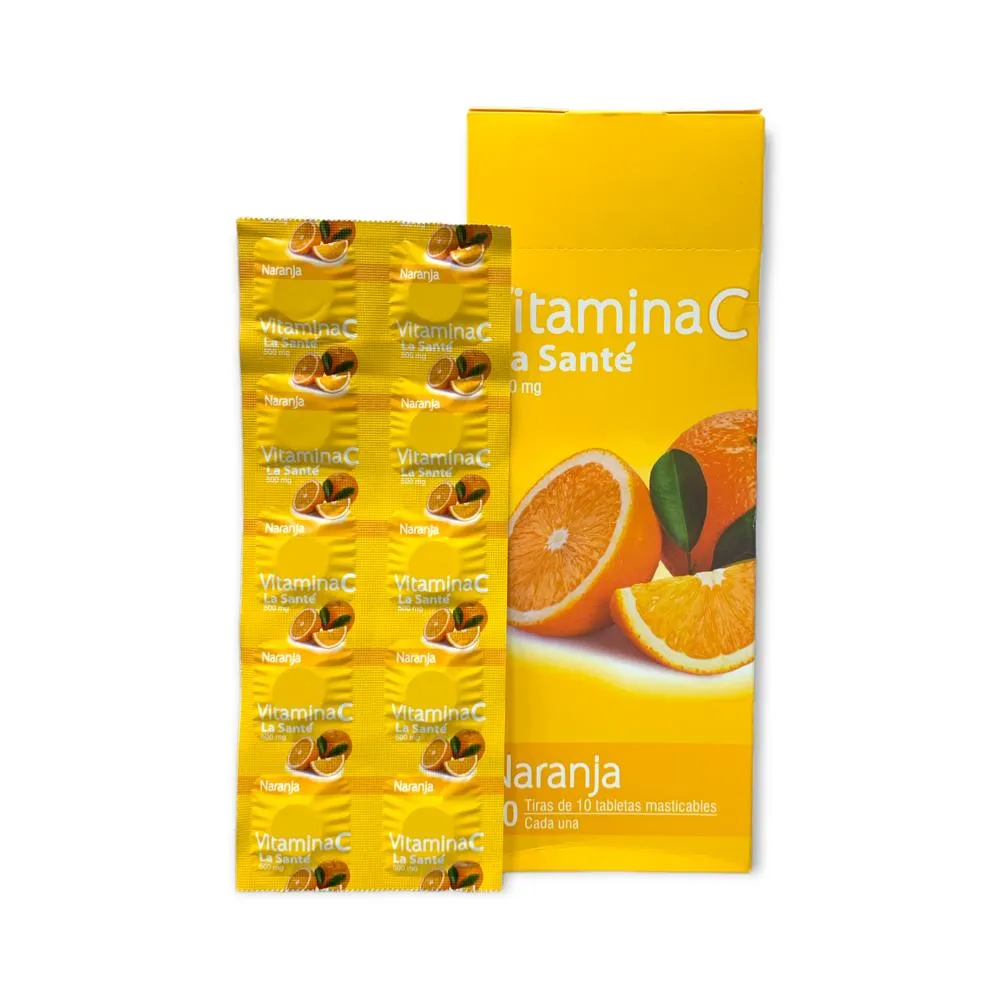 VITAMINA C NARANJA 500 MG CAJA X 100 TABLETAS (LA SANTE)
