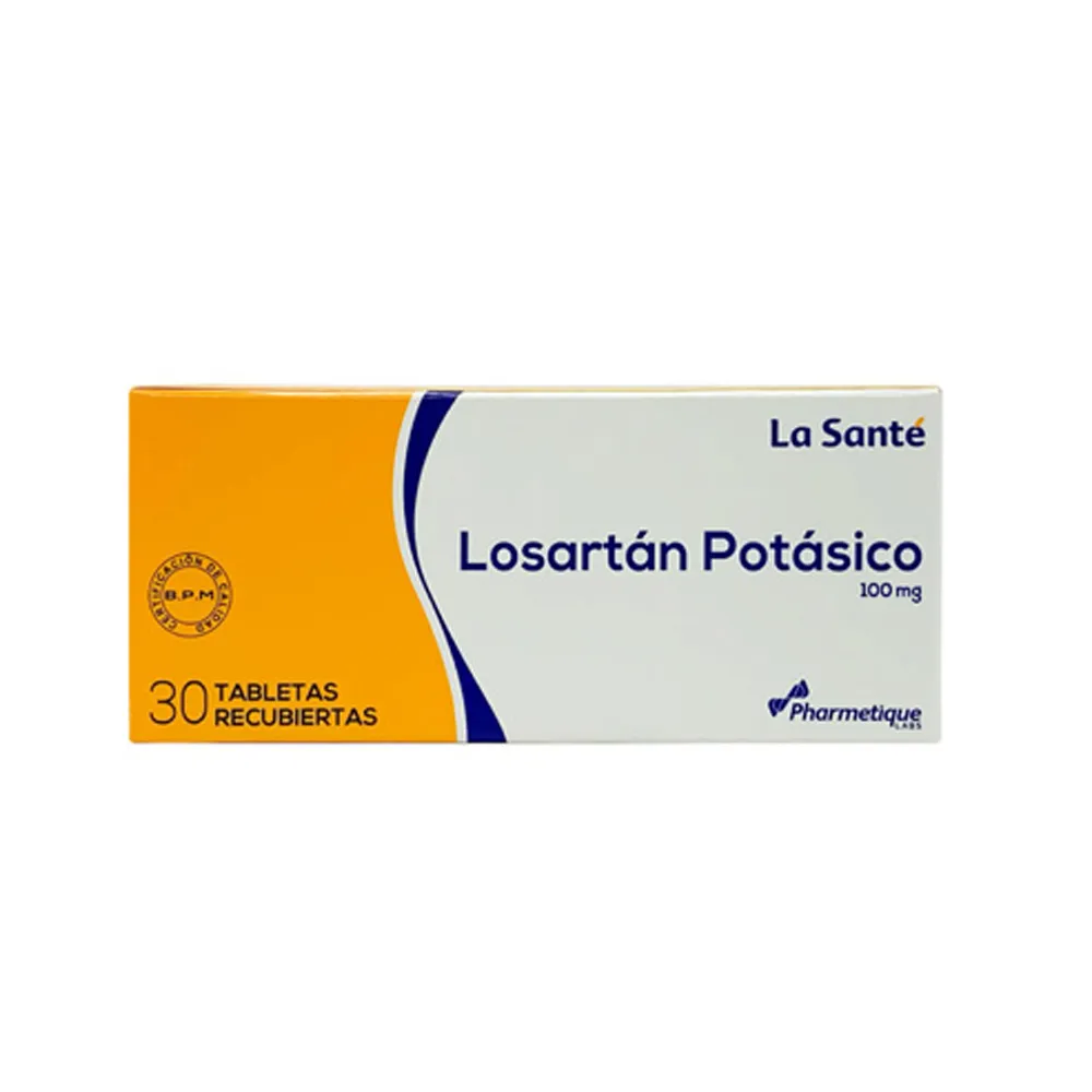 LOSARTAN 100 MG CAJA X 30 TABLETAS (LASANTE)