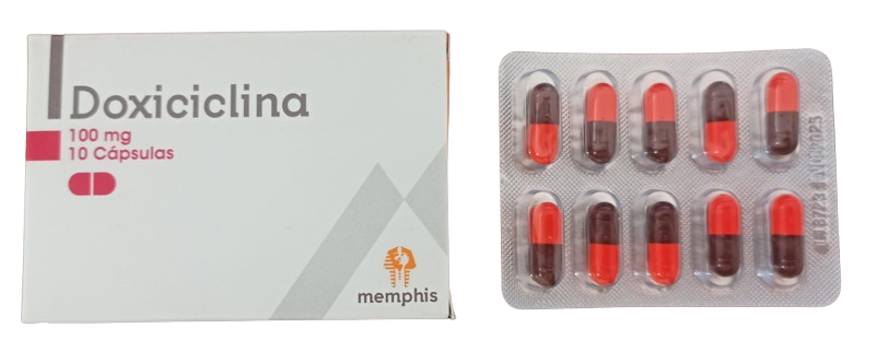 DOXICICLINA 100 MG CAJA X 10 CAPSULAS (MEMPHIS)