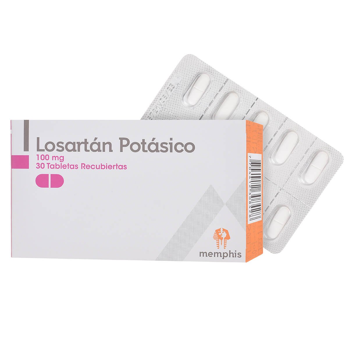 LOSARTAN POTASICO 100 MG CAJA X 30 TABLETAS (MEMPHIS)