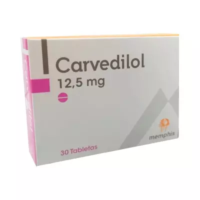 CARVEDILOL 12,5MG CAJA X 100 TABLETAS (MEMPHIS)