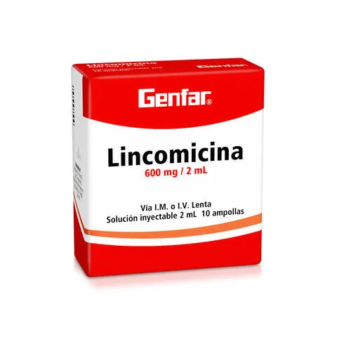 LINCOMICINA AMP. 600MG/2ML CAJA X 10 AMP (GENFAR)