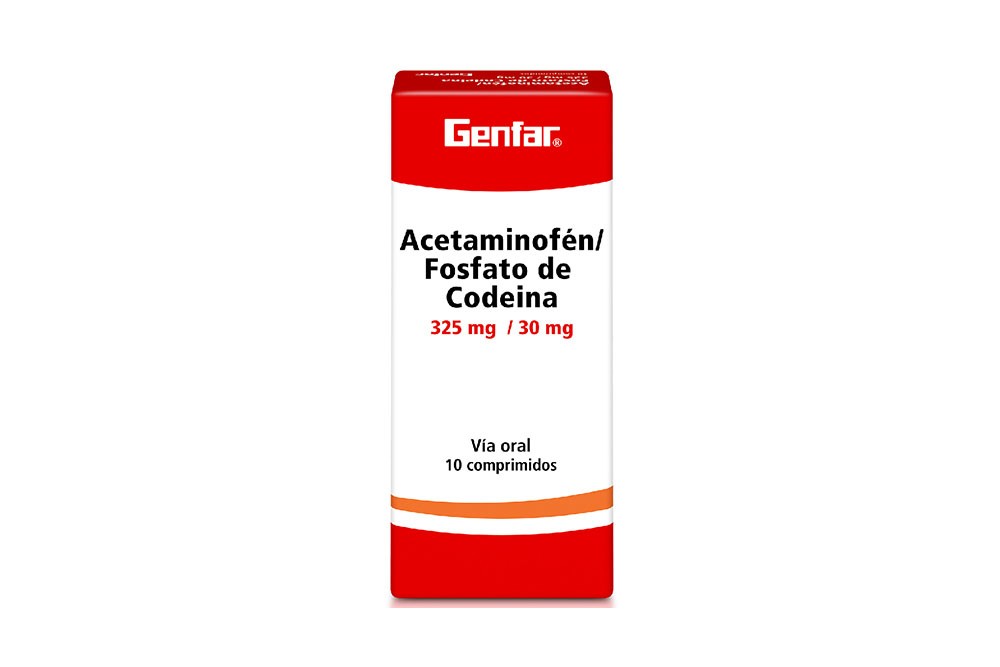 ACETAMINOFEN + CODEINA 325MG/ 30 MG CAJA X 10 TABLETAS (GENFAR)