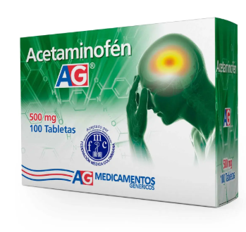 ACETAMINOFEN 500 MG CAJA X 100 TABLETAS (AG)