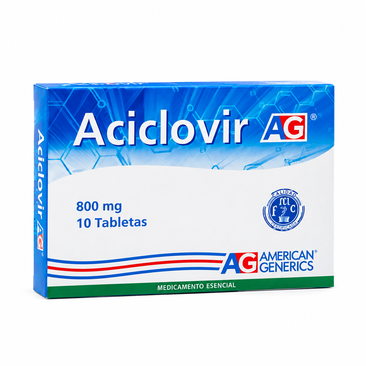 ACICLOVIR 800 MG CAJA X 10 TABLETAS (AG)