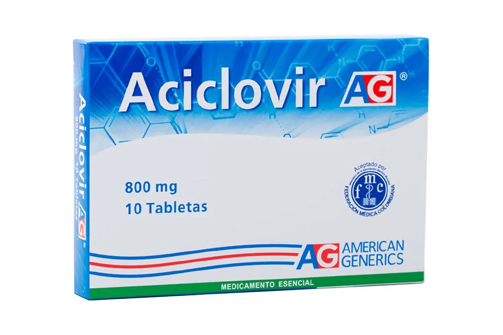 ACICLOVIR 800 MG CAJA X 10 TABLETAS (AG)