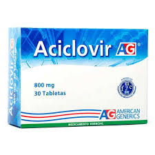 ACICLOVIR 800 MG CAJA X 30 TABLETAS (AG)