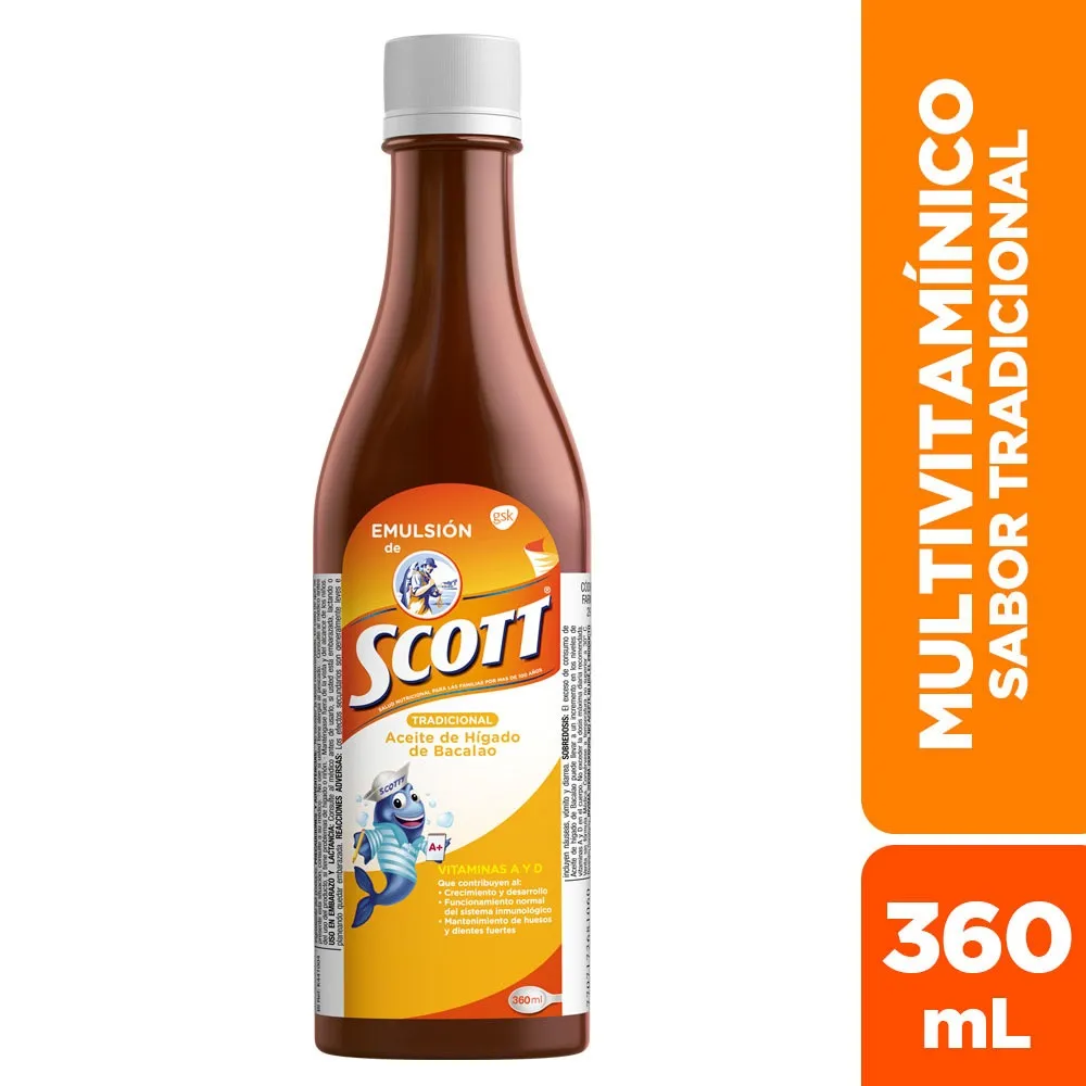 EMULSION DE SCOTT TRADICIONAL FRASCO X 360 ML