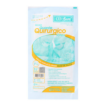 GUANTE  QUIRURGICO LATEX TALLA 7 1/2 (ALFASAFE)