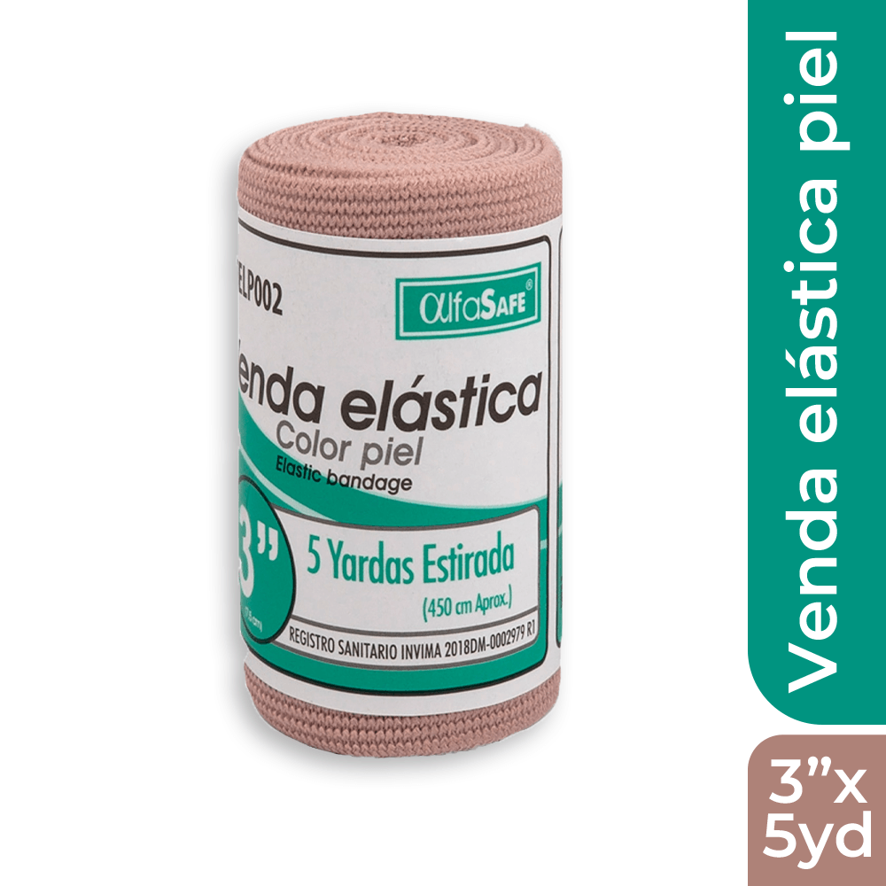 VENDA ELASTICA COLOR PIEL 3X5 YARDAS (ALFASAFE)