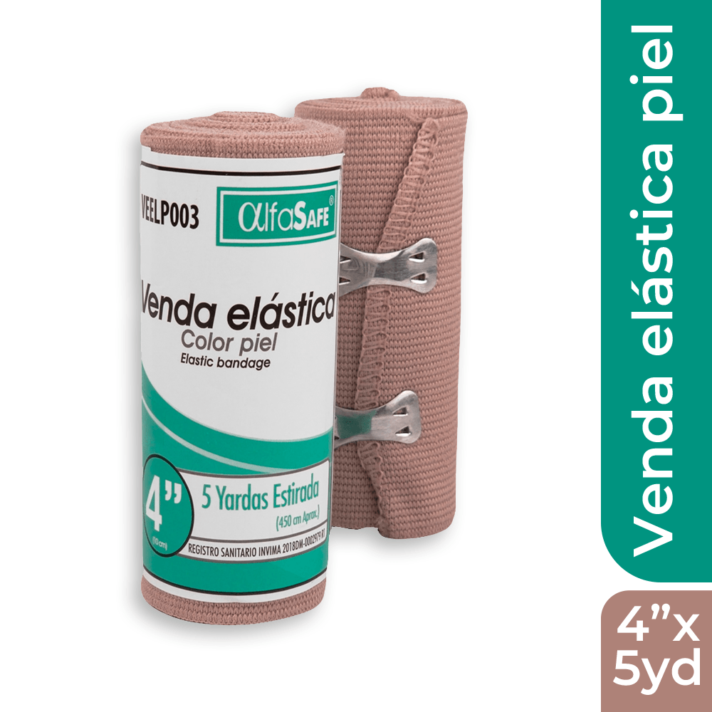 VENDA ELASTICA COLOR PIEL 4X5 YARDAS (ALFASAFE)