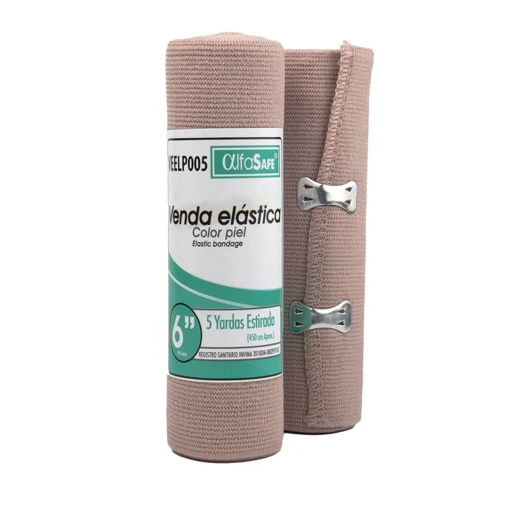 VENDA ELASTICA COLOR PIEL 6X5 YARDAS (ALFASAFE)