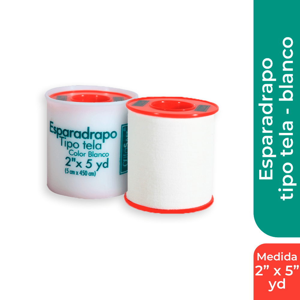ESPARADRAPO TIPO TELA COLOR BLANCO 2X5" YD (ALFASAFE)