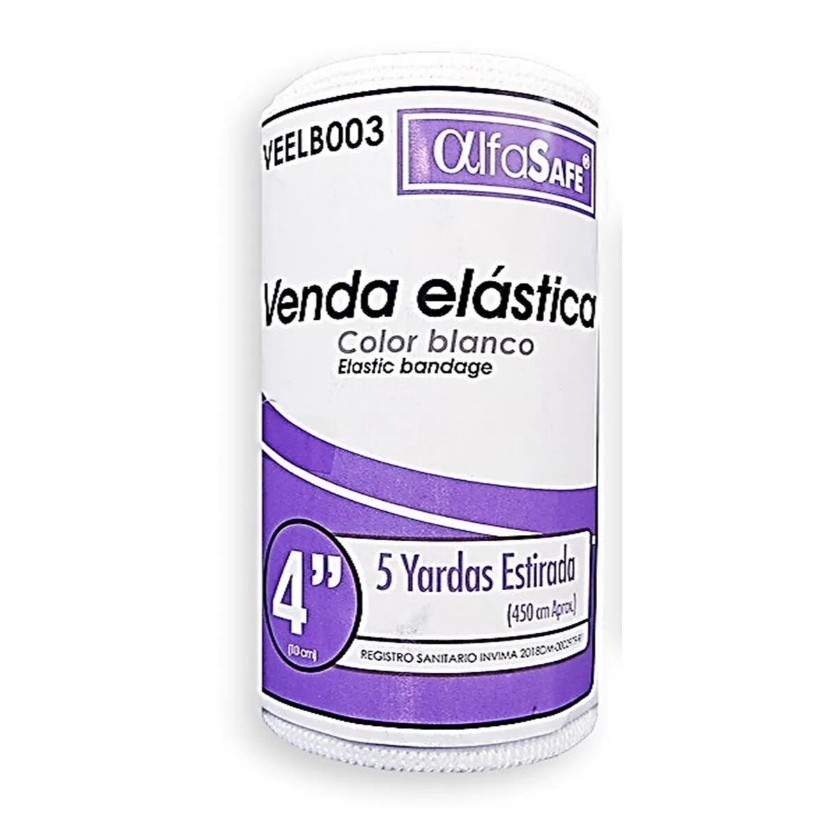 VENDA ELASTICA COLOR BLANCA 4X5 YD (ALFASAFE)