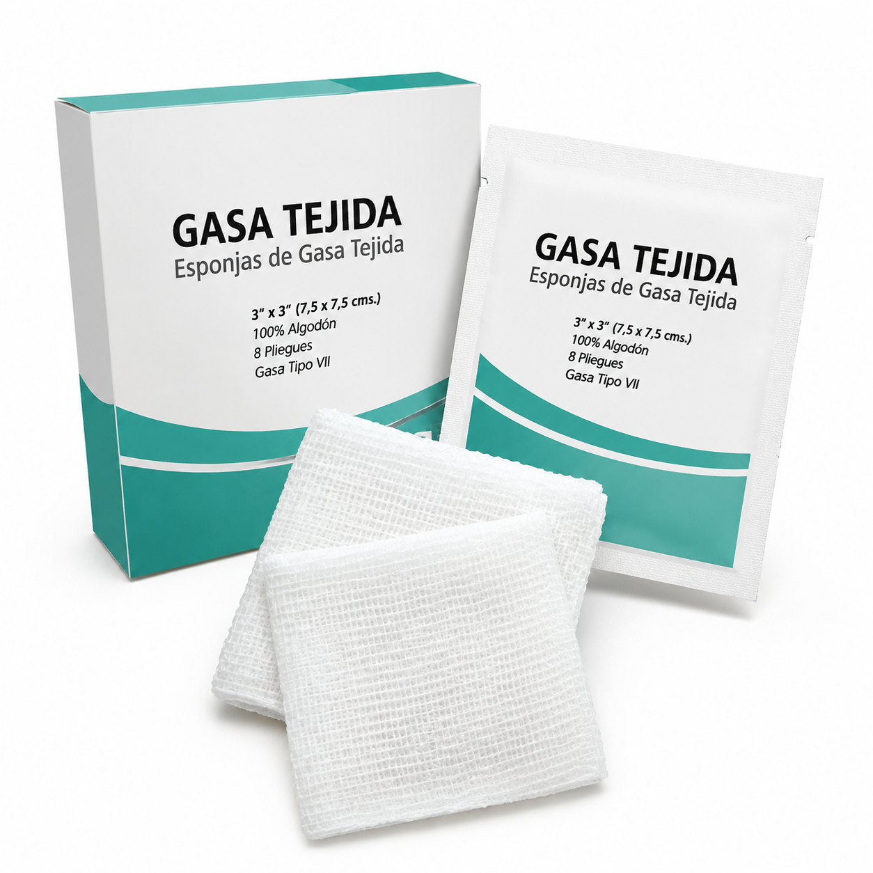 GASA ESTERIL TEJIDA 4X4" (10X10 CM) CAJA X 100 SOBRES X 2 UND (S/M)