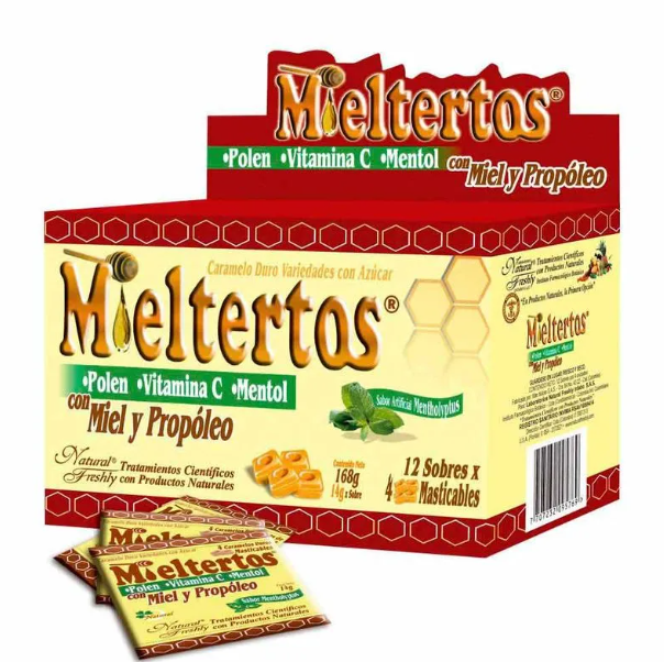 MIELTERTOS PASTILLAS CAJA X 12 SOB (NATURAL F.)