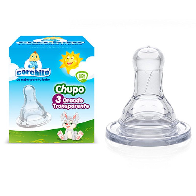 CHUPO CORCHITO 3 GRANDE TRASPARENTE