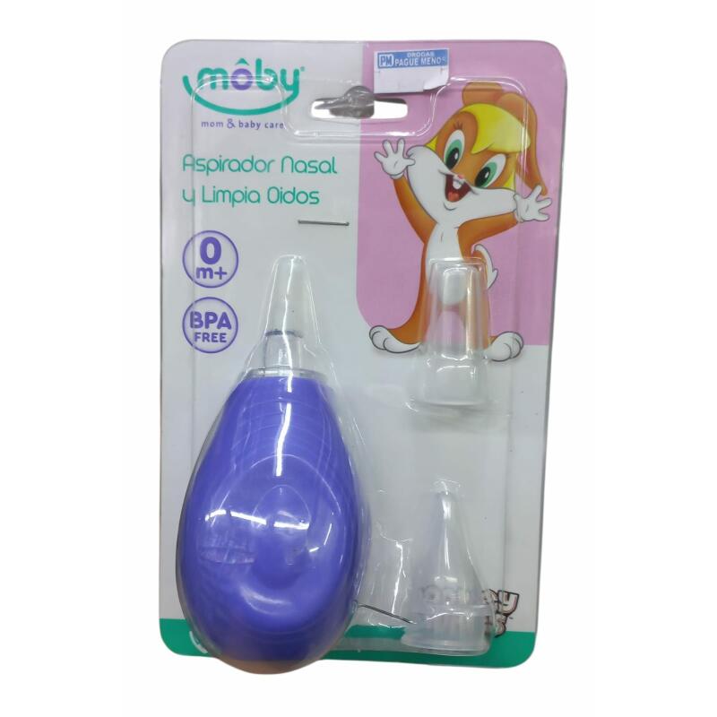 ASPIRADOR NASAL + LIMPIA OIDOS (MOBY)