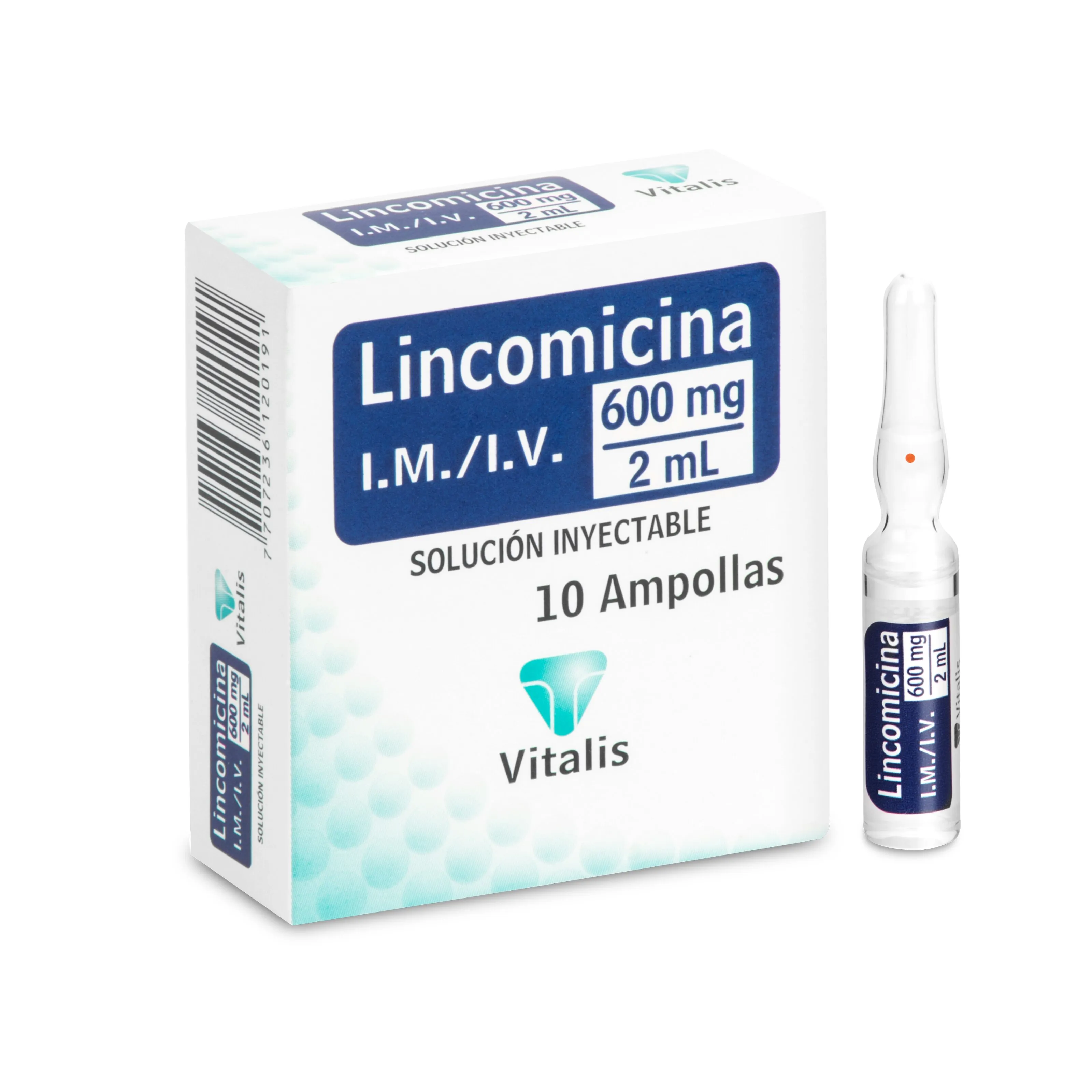 LINCOMICINA 600MG / 2ML CAJA X 10 AMPOLLAS (VITALIS)