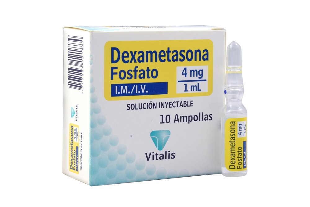 DEXAMETASONA 4MG / 1ML SOLUCION INYECTABLE CAJA X 10 AMPOLLAS (VITALIS)