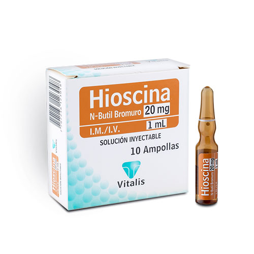 HIOSCINA BULTI/BROMURO 20MG/1MG CAJA X 10 AMPOLA (VITALIS)