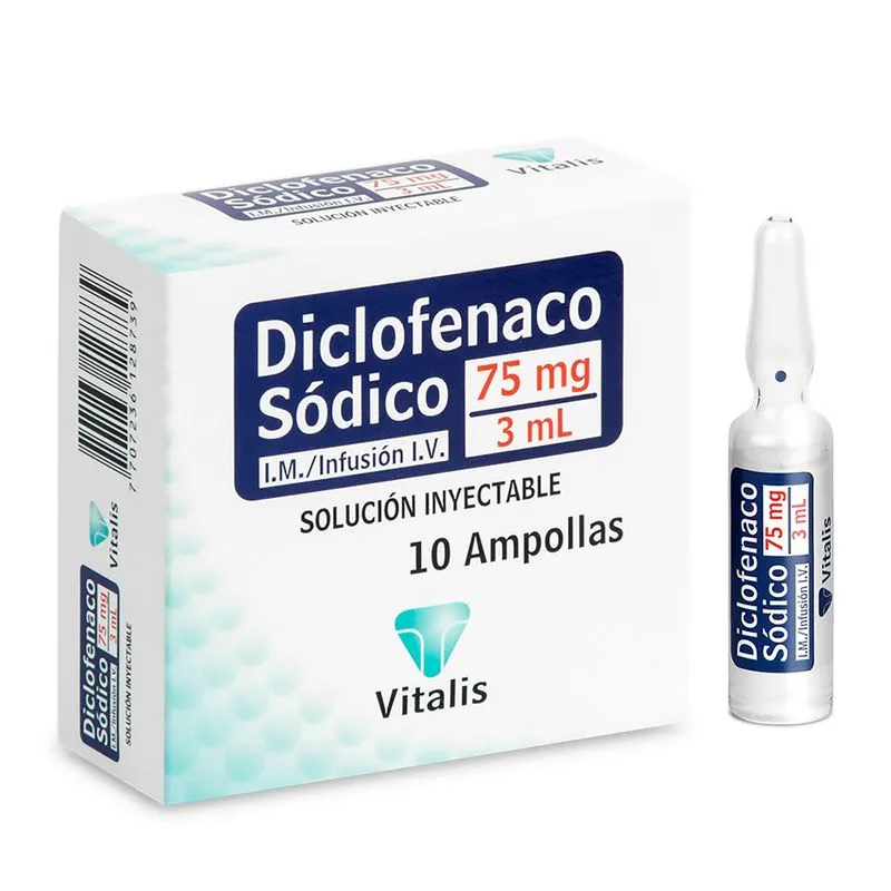 DICLOFENACO SODICO 75MG /3ML CAJA X 100 AMPOLLAS (VITALIS)