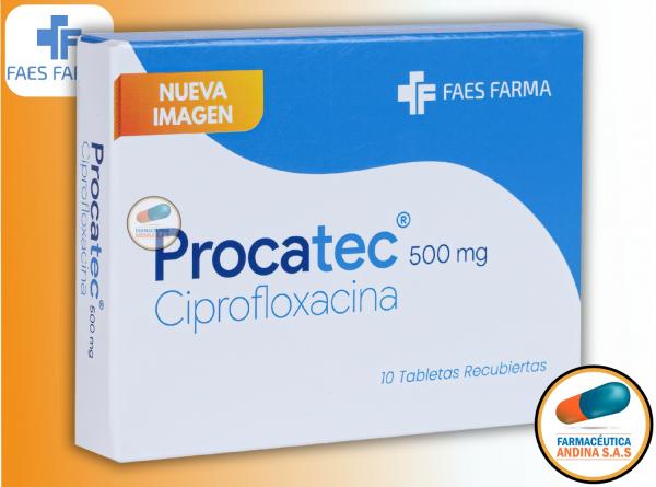 CIPROFLOXACINA 500 MG CAJA X 10 TABLETAS (FAES FARMA)