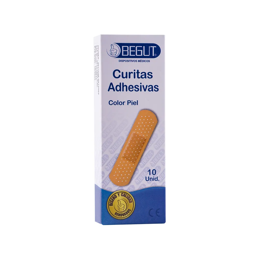 CURAS ADHESIVAS COLOR PIEL CAJA X 100 UND (BEGUT)