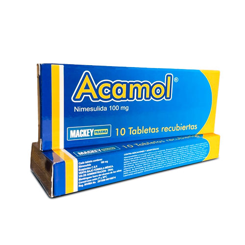 ACAMOL 100 MG CAJA X 10 TABLETAS RECUBIERTAS