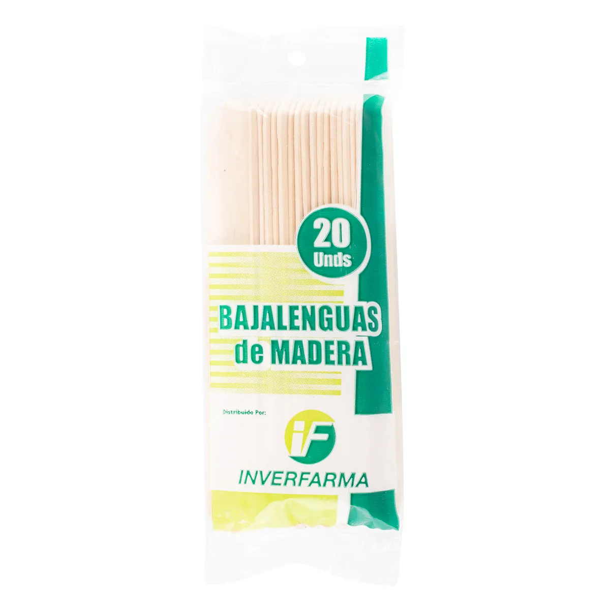 BAJALENGUAS MADERA BOLSA X 20 UND (INVERFARMA)