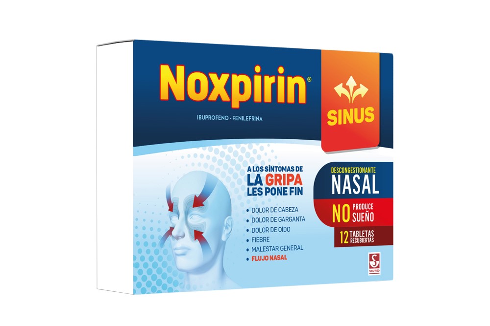 NOXPIRIN SINUS CAJA X 12 TABLETA