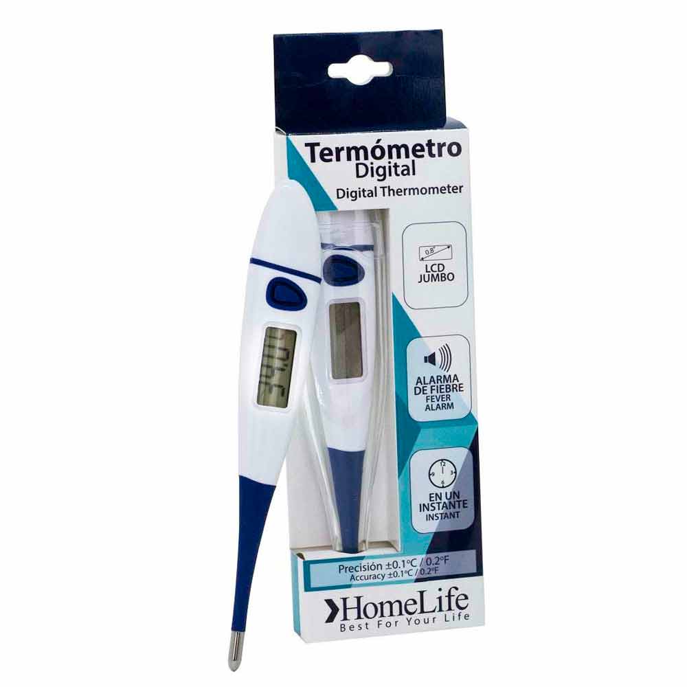 TERMOMETRO DIGITAL PUNTA FLEXIBLE (HOMELIFE)