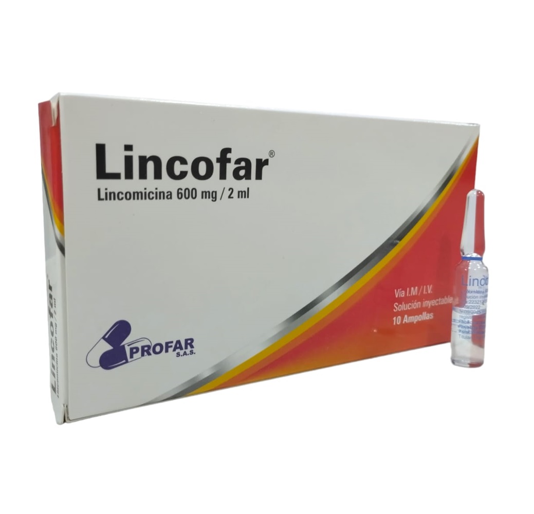 LINCOFAR 600MG/2ML SOLUCION INYECTABLE CAJA X 10 AMPOLLA