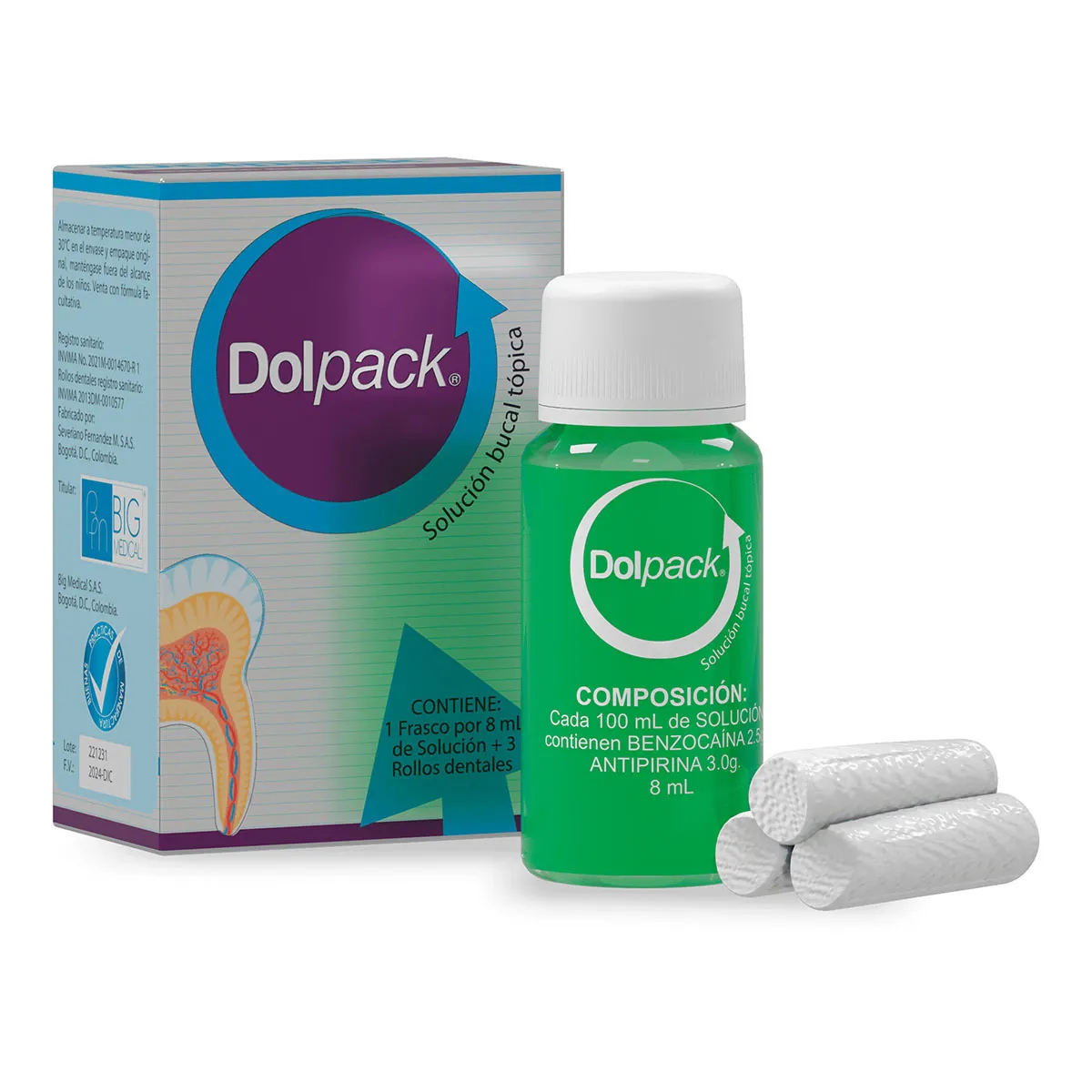 CALZAS DOLPACK SOLUCION BUCAL FRASCO X 8 ML