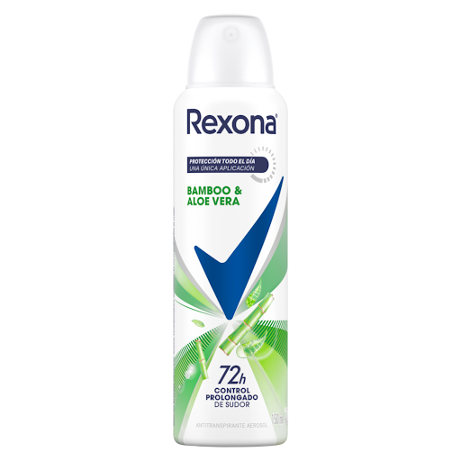 DESODORANTE AEROSOL REXONA BAMBOO Y ALOE VERA 72 H FRASCO X 150 ML