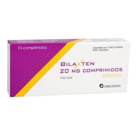 BILAXTEN 20 MG CAJA 10 COMPRIMIDOS(REGULADO)