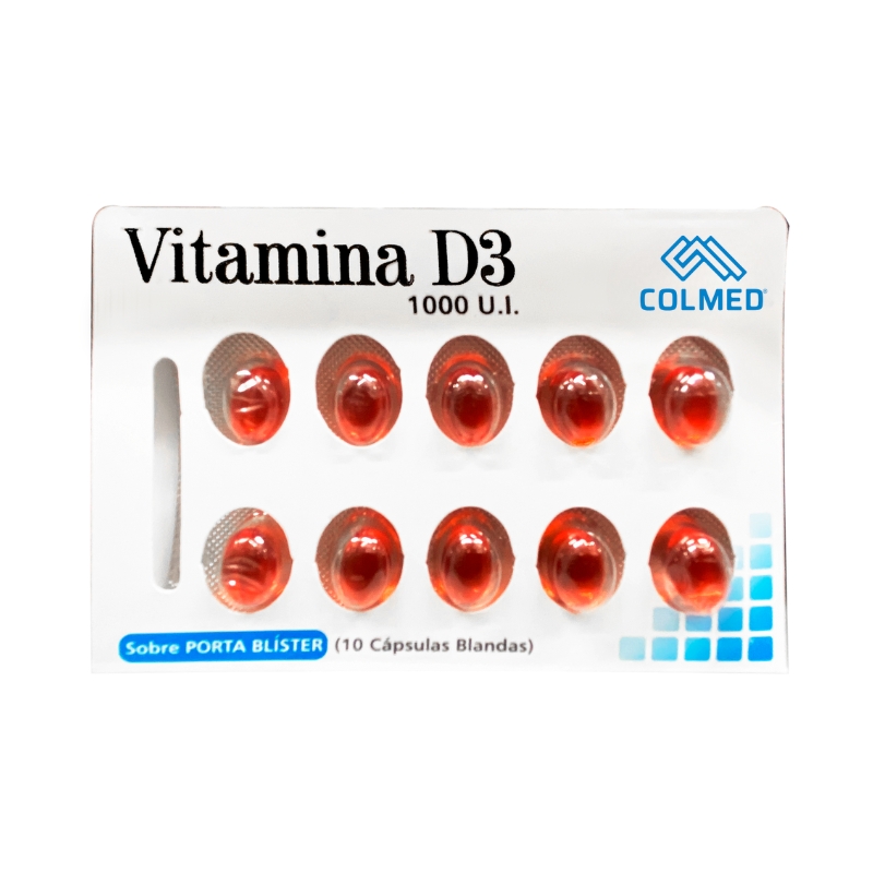 VITAMINA D3 1000 UI CAJA X 100 CAPSULAS BLANDAS (COLMED)