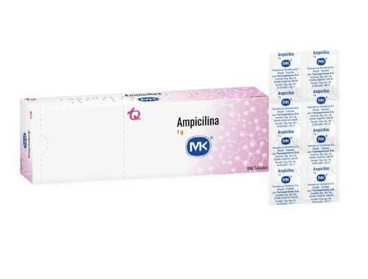 AMPICILINA 1 GR CAJA X 100 TABLETAS (MK)
