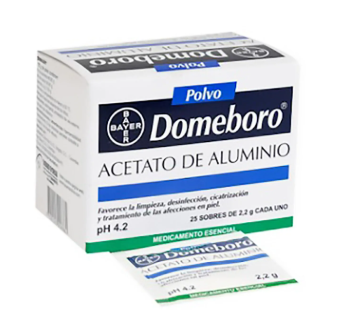 DOMEBORO ACETATO DE ALUMINIO CAJA X 25 SOBRES (BAYER)
