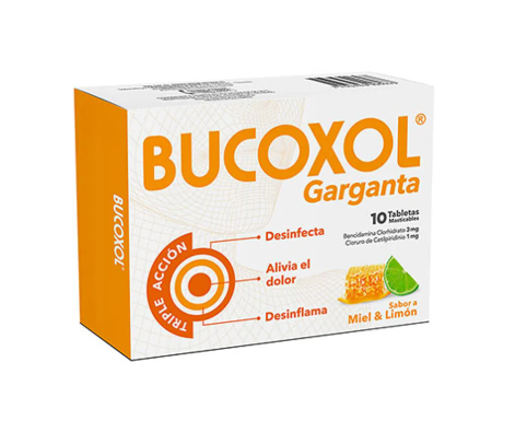BUCOXOL GARGANTA MIEL & LIMON CAJA X 10 UND