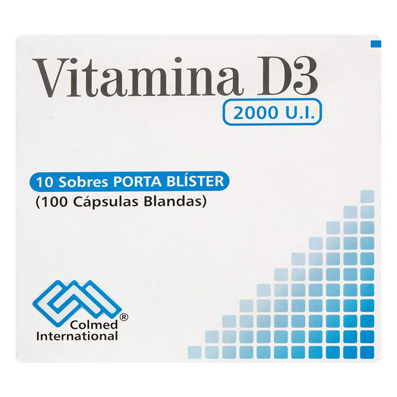 VITAMINA D3 2000 UI CAJA X 100 CAPSULAS BLANDAS (COLMED)