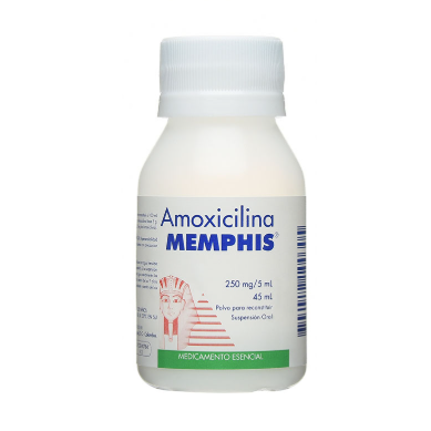 AMOXICILINA 250 MG / 5ML FRASCO X 45 ML (MEMPHIS)