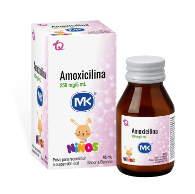 AMOXICILINA SUSPENSION 250 MG / 5ML FRASCO X 45 ML (MK)