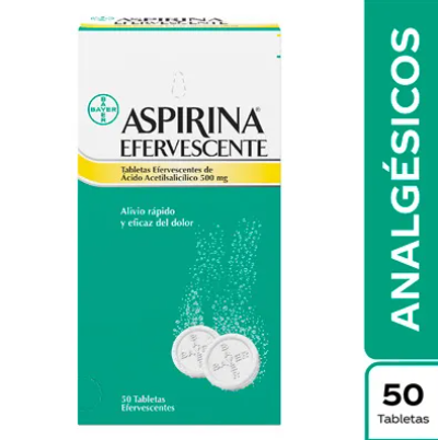 ASPIRINA EFERVESCENTE CAJA X 50 TABLETAS (BAYER)